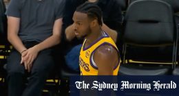 Los Angeles Lakers rookie Bronny James debut