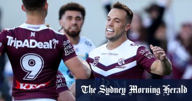 Luke Brooks inspires Manly Sea Eagles to win over Gold Coast Titans, Des Hasler; North Queensland Cowboys beat Canterbury Bulldogs