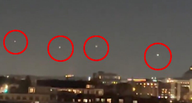 Lights over Capitol Hill spark UFO fears as viewers ‘convinced something is happening’ weeks after landmark hearing