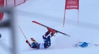 Mikaela Shiffrin is alert and being evaluated after crashing in final run of World Cup giant slalom