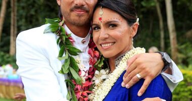 Abraham Williams and Tulsi Gabbard were married in a traditional Vedic ceremony on the eastern shore of Kahaluu, Hawaii, in 2015