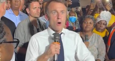 'If this wasn't France you'd be in a bath of s**t 10,000 times worse!' Furious Emmanuel Macron swears at jeering crowd on cyclone-hit Mayotte islands as they criticise lack of aid