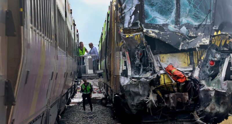 15 hurt in Florida when train hits fire truck that drove onto tracks after another train passed