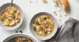 green chile pork soup and bread