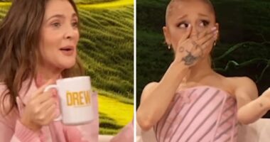 Ariana Grande Tears Up As Drew Barrymore Surprises Her With Glinda’s Original Wand From ‘The Wizard Of Oz’: “Are You Serious Right Now?”