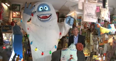 Author Rick Goldschmidt decorates Oak Lawn, Illinois home with collectibles connected to Rankin Bass Christmas movies