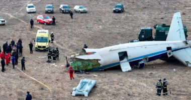 Azerbaijan Airlines plane crash: 40 feared dead in crash near Kazakhstan's Aktau Airport close to Caspian Sea on Christmas Day