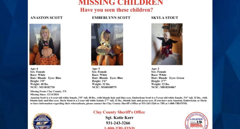 BOLO: 3 Girls, Ages 6 and Under, Missing and Endangered