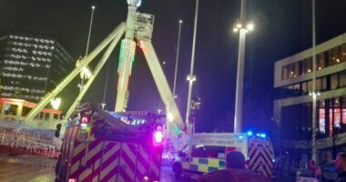 Birmingham Christmas fairground closed after 180ft ride collapsed while operating: Two women rushed to hospital as 13 injured in carnival horror