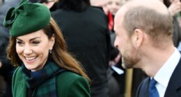 Body language expert reveals Prince William continues to 'cherish and protect' Kate Middleton during Christmas Day appearance - as he 'ignites a smile' from his wife