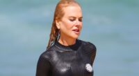 Bond girl! Nicole Kidman, 57, shows off her incredibly toned figure in a tiny wetsuit at a Sydney beach alongside her mini-me niece Lucia, 26