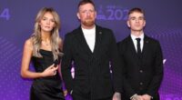 Bradley Wiggins stands proudly with his children at his side as he and favourite Keely Hodgkinson lead glam arrivals at the BBC Sports Personality of the Year awards