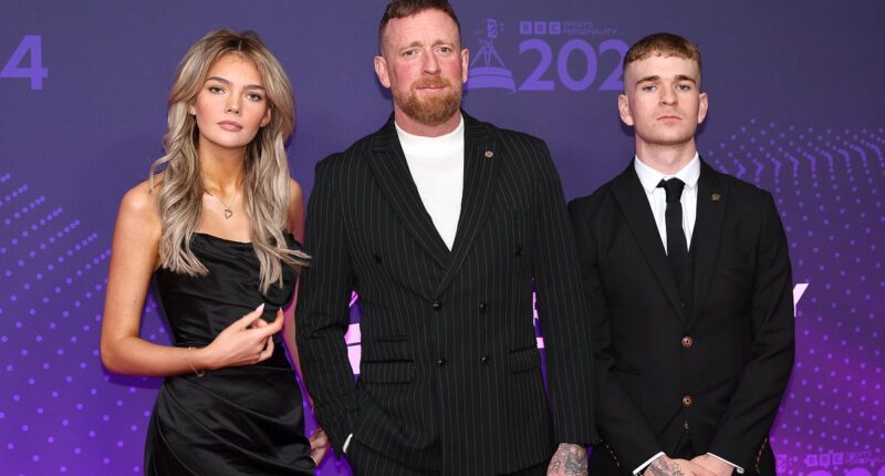 Bradley Wiggins stands proudly with his children at his side as he and favourite Keely Hodgkinson lead glam arrivals at the BBC Sports Personality of the Year awards