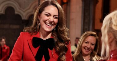 Brave Kate Middleton emphasises the 'importance of empathy' and shows the world a smile as hosts her Christmas Eve carol concert after her toughest year yet