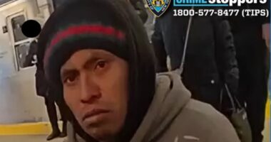 Chilling video shows migrant 'killer' watching woman burn alive from subway platform as cops walk past