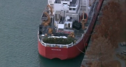 Christmas tree ship Chicago: US Coast Guard Cutter Mackinaw delivers 1.2K Christmas trees to Navy Pier from Cheboygan, Michigan