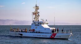 Coast Guardsman lashes out as White House brushes off claims vessel was trailed by 12 to 30 drones during patrol