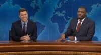 Colin Jost's stunned reaction as SNL audience CHEERS for very awkward reason