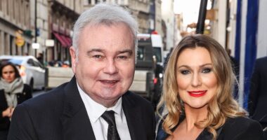 Eamonn Holmes, 64, sparks speculation he is ENGAGED to girlfriend Katie Alexander, 43, as she flashes large ring in Paris... months after his split from wife Ruth Langsford