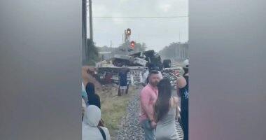 Florida train slams into fire truck, leaving firefighters, passengers injured