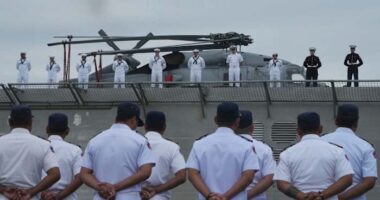 For the first time in 8 years, a US Navy ship makes a port call in Cambodia, a top Chinese ally