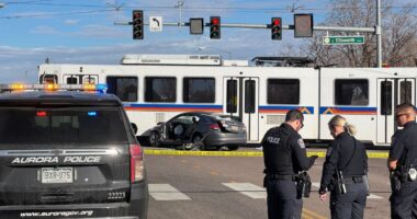 Four hospitalized after shooting suspect flees from scene, crashes into RTD light rail in Aurora on Christmas