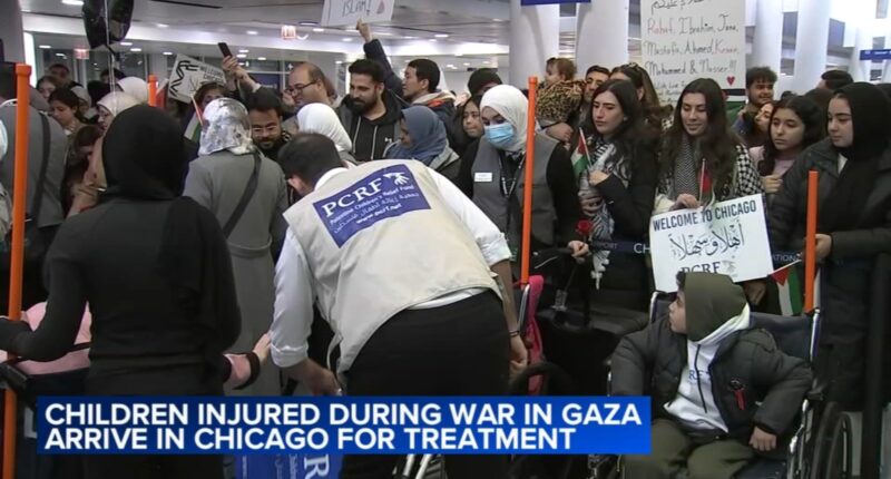 Gaza news: Children injured in Israel-Hamas war travel to Chicago O'Hare airport in journey to life-changing treatments