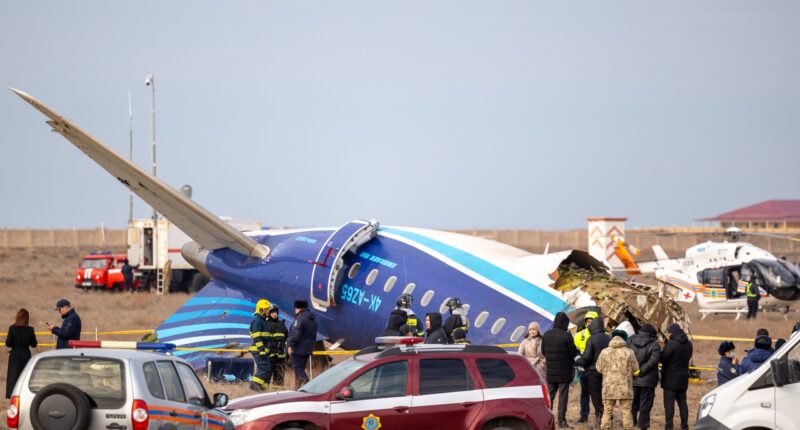 Harrowing footage shows passengers moments before fireball plane crash in Kazakhstan as jet ‘likely shot down by Russia’