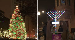 Holiday events held across Chicago area to celebrate Christmas Day, first day of Hanukkah