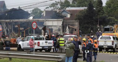 Horror as at least 10 people killed and 17 injured after plane crashes into popular tourist town in Brazil