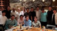 Inside Formula One's VERY awkward end of season dinner: Max Verstappen and George Russell pictured together for the first time since 'bullying' row... as Lando Norris lifts lid on frosty meal in Abu Dhabi