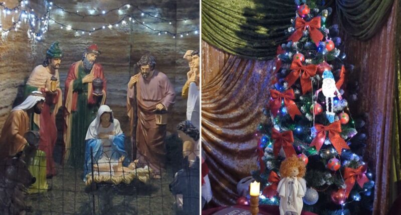 Inside Ukrainian Santa’s heartbreaking underground grotto safe from Putin’s missiles 46ft deep where kids can forget war