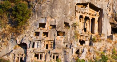 Inside ancient cities of the dead where people were buried in cliff faces – with bizarre tie to Santa Claus