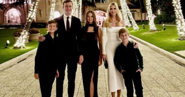 Ivanka Trump wears figure-hugging white dress as she celebrates Christmas Eve with family and dad at Mar-a-Lago