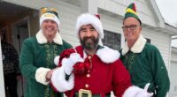 Jason Kelce Dresses as Santa Claus and Brings Christmas Spirit to ESPN