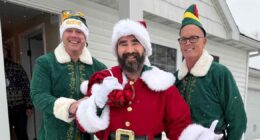 Jason Kelce Dresses as Santa Claus and Brings Christmas Spirit to ESPN