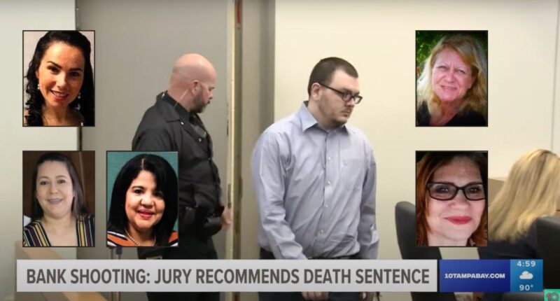 Judge sentences man who killed 5 people at bank to death