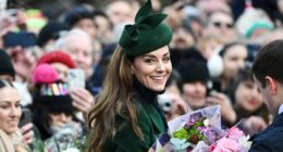 Kate Middleton looks radiant for Christmas Day service in Sandringham as royal fans wait overnight for a glimpse of the Princess of Wales