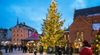 Latvia claims to have displayed the world's first Christmas tree in 1510 adorned with artificial roses