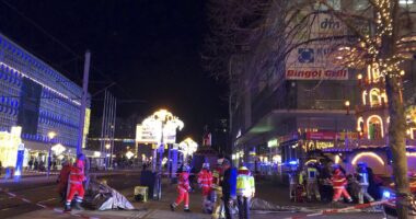 Magdeburg horror: 'At least 60-80' are injured as car ploughs into crowd of people at Christmas market in Germany