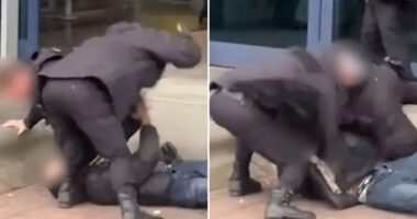 Manchester Airport cops punch & kick man pinned to floor – weeks after officers cleared over previous arrest vid