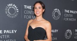 Meghan Markle's $20,000 red carpet accessorises: Duchess teams her Oscar de la Renta gown with Cartier bracelet, tennis necklace and sentimental eternity ring from Prince Harry