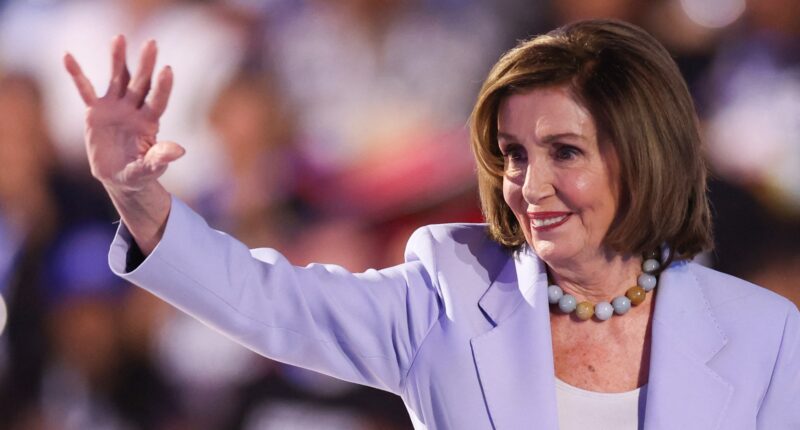 Nancy Pelosi, 84, has hip surgery after ‘falling down marble stairs at overseas event’ & clinging to lawmaker in pic