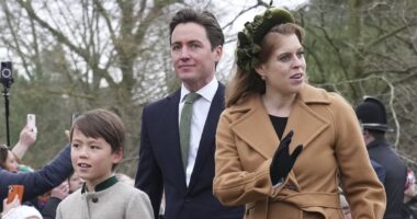 Pregnant Princess Beatrice dons chic coat with a special significance as she arrives for Christmas Day church service in Sandringham