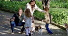 Princess Lilibet looks VERY similar to her cousin Princess Charlotte in Prince Harry and Meghan Markle's 'holiday' card - as royal fans spot sweet parallel