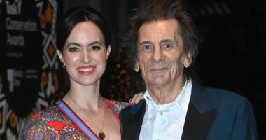 Ronnie Wood's wife Sally, 46, reveals the secret to their happy 12 year marriage as she gives an insight into life with the rocker, 77