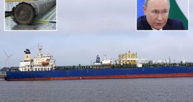 Russian ‘shadow fleet’ oil tanker ‘under investigation’ as ANOTHER deep sea cable is damaged sparking fears of sabotage