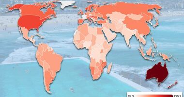 Despite skin cancer remaining the most common cancer in Australia, it's not the type seeing a surge in detections among younger demographics (a map is pictured)