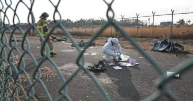 South Korea plane crash bodies ‘left sprawled on hangar floor’ as family fury grows over disaster that killed 179