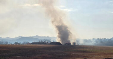 South Korean media report 28 people dead after a plane catches fire at an airport